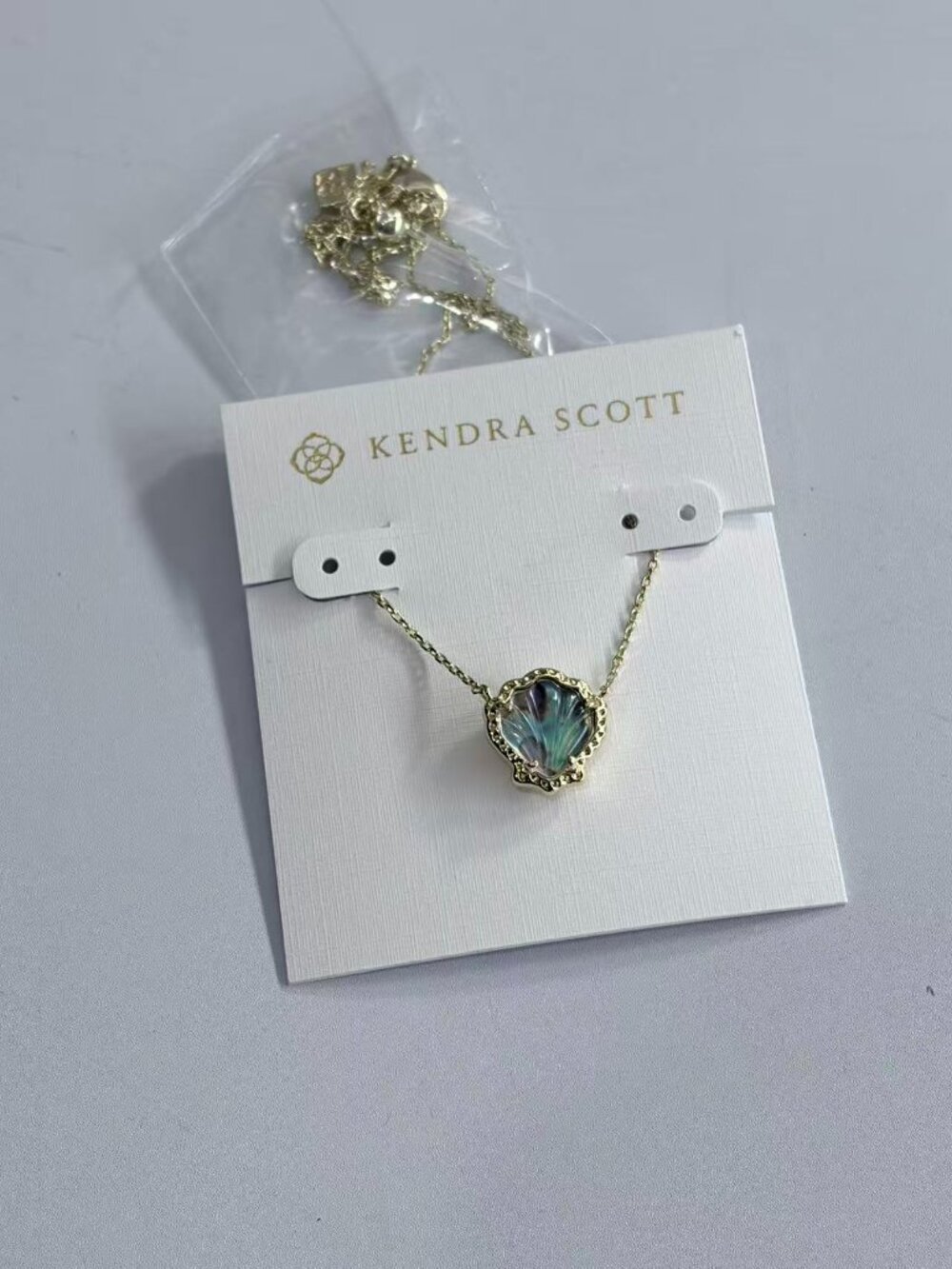 Kendra Scott Abalone Shell Pendant Gold Necklace